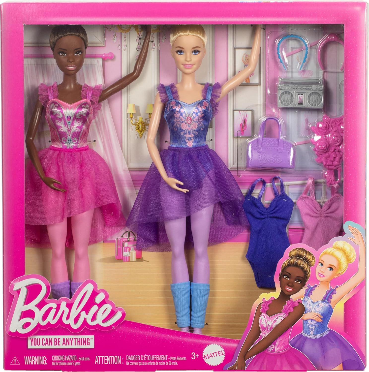 Barbies bailarinas de ballet morena y rubia HXC37 - vista alternativa