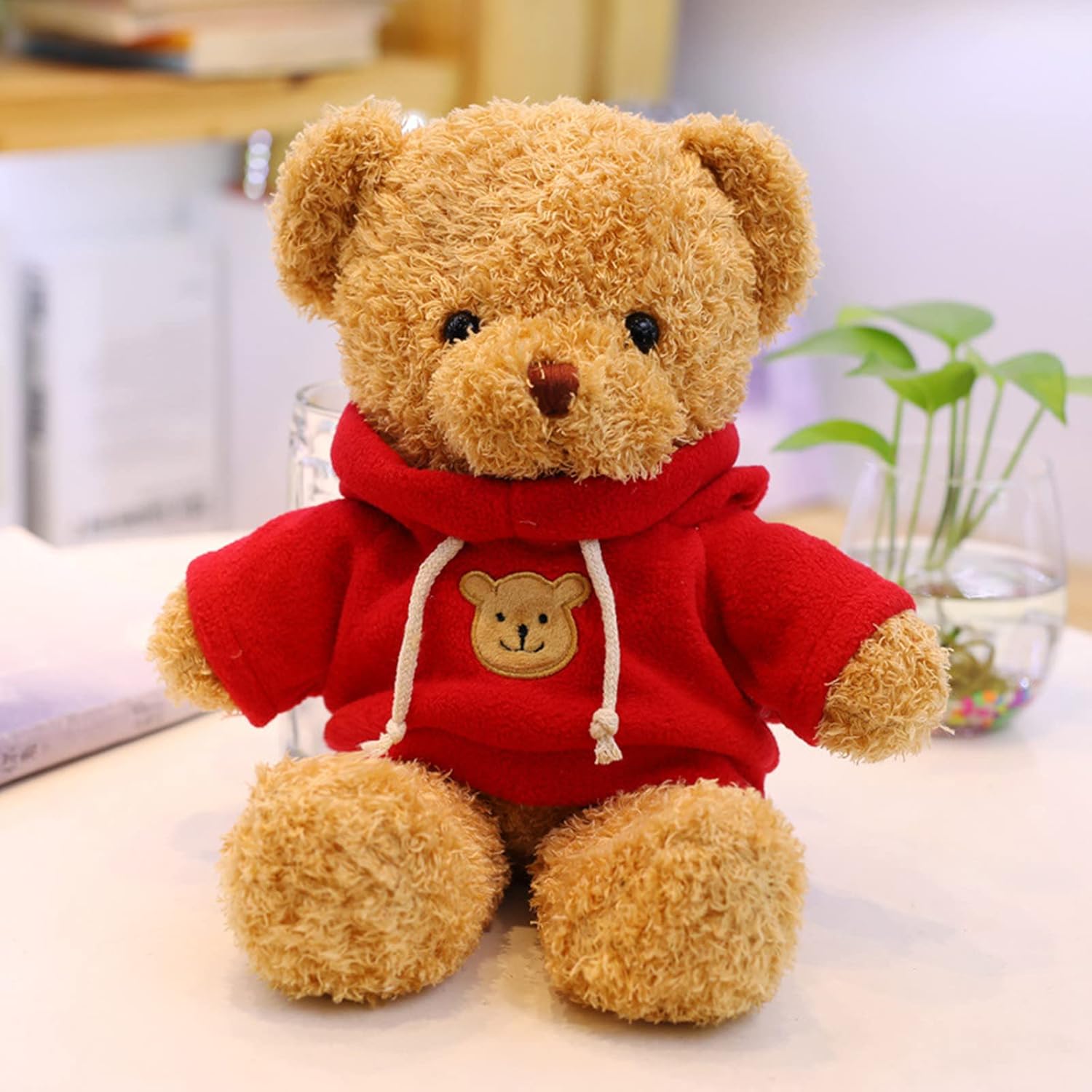 Osito de peluche para regalar en amor y amistad Buzo Rojo - vista alternativa
