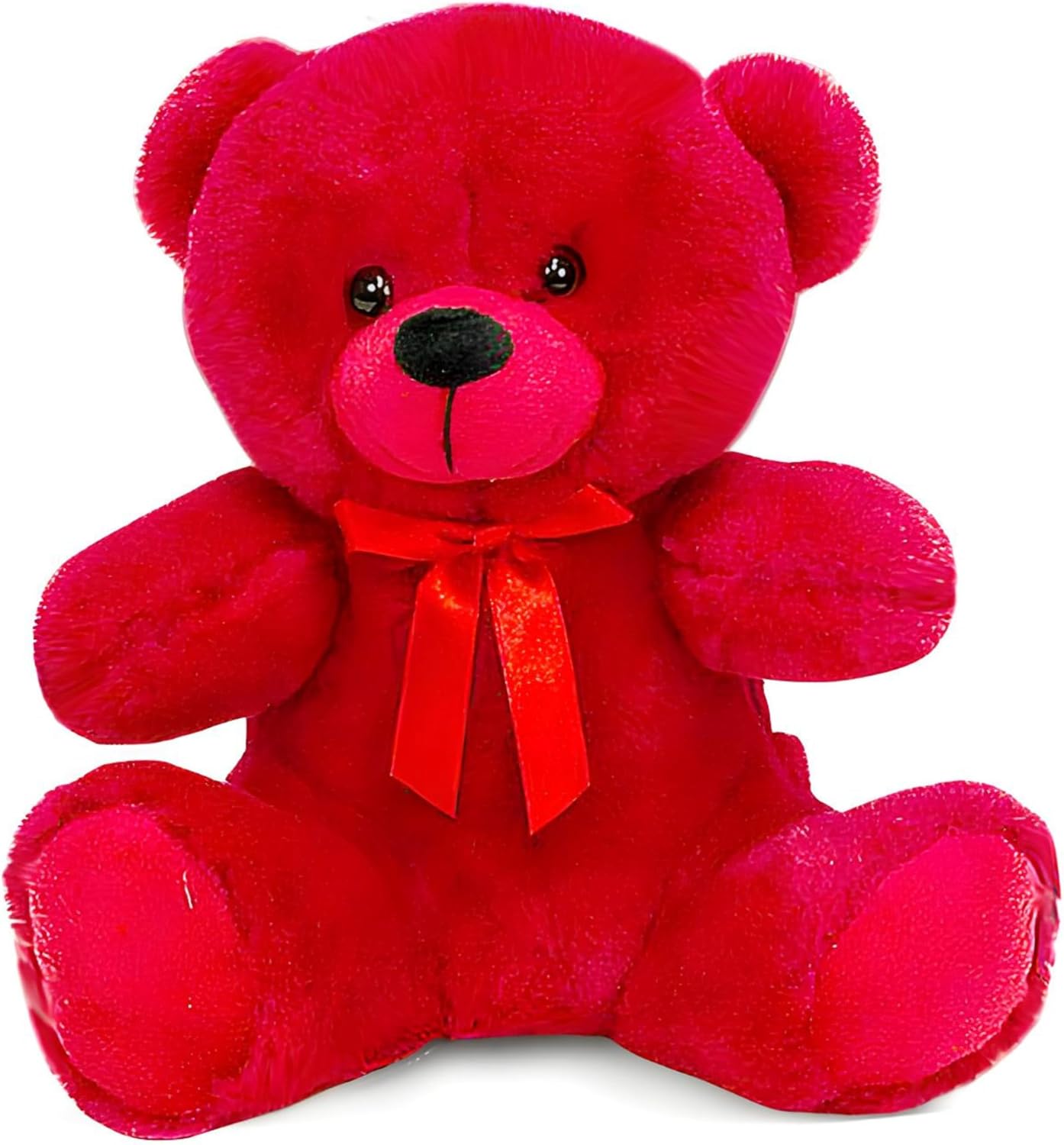 Oso de peluche color rojo de amor y amistad