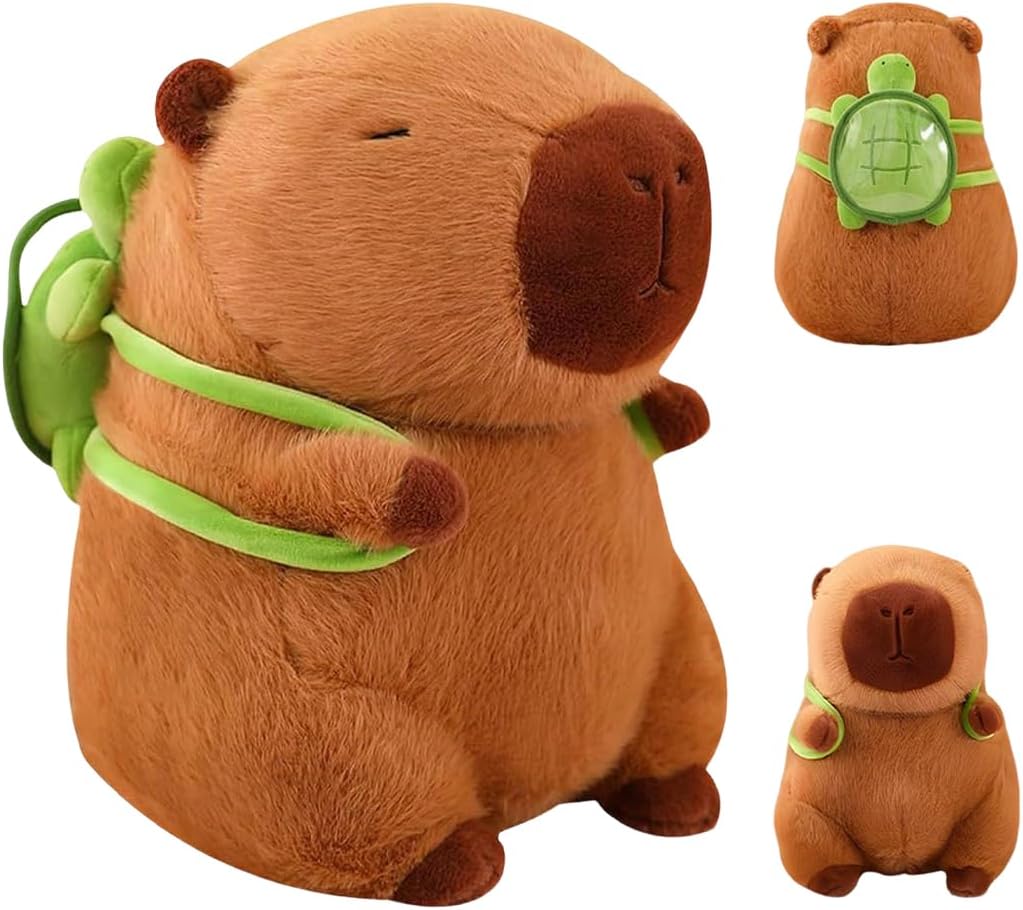 Peluche de capibara carpincho con morral