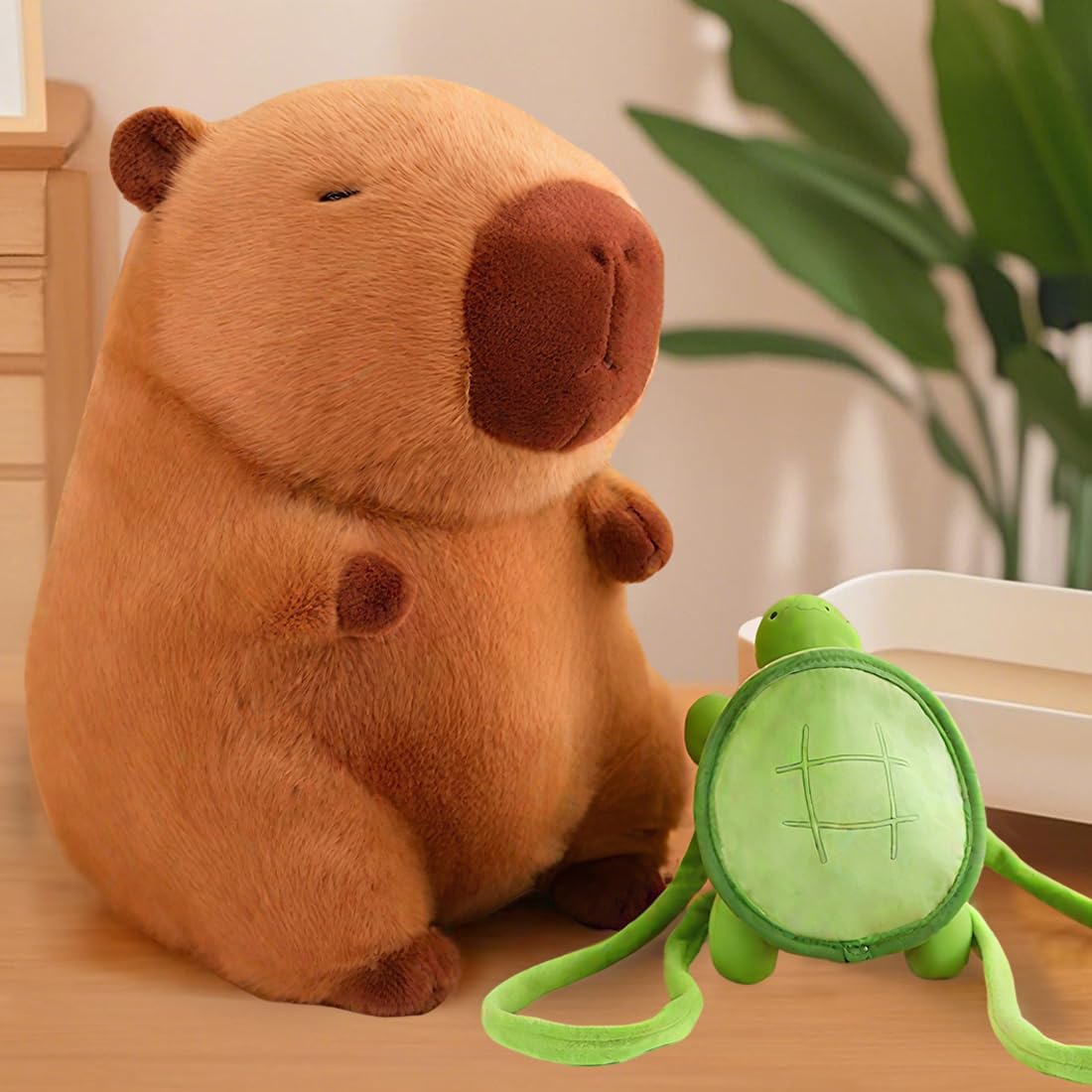 Peluche de capibara carpincho con morral - vista alternativa