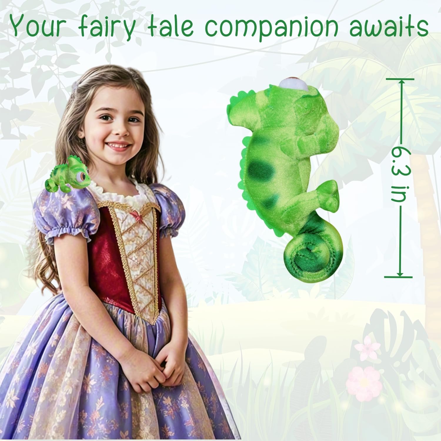Peluche de Pascal cameleón de Rapunzel con imán - vista alternativa