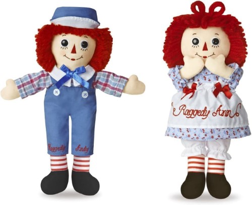 Aurora World muñecas de trapo Raggedy Ann y Raggedy Andy