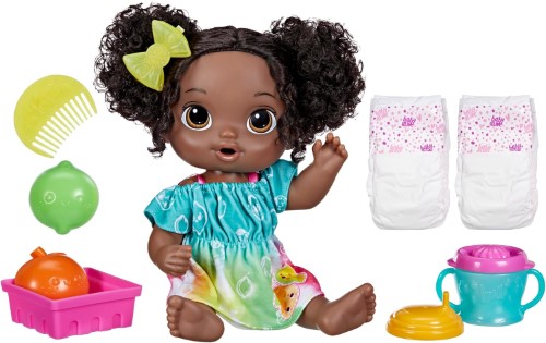 Baby Alive muñeca Bebidas de Fruta F7358- Morena