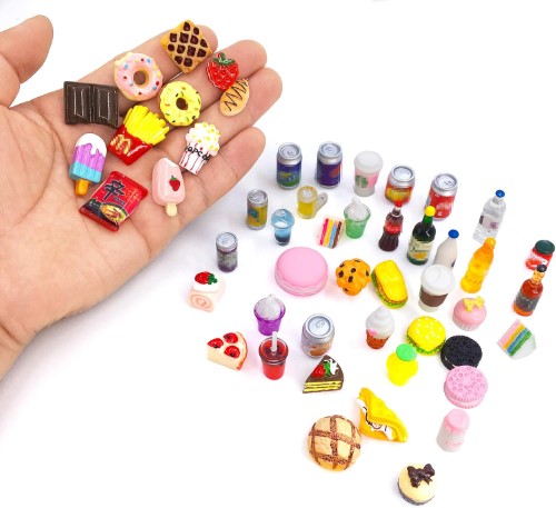 Comidita de juguete miniaturas x 50 unidades