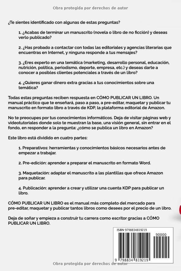 Cómo publicar un libro a través de AMAZON - vista alternativa