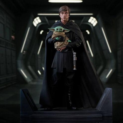 Star Wars Luke Estatua Luke Skywalker y Grogu