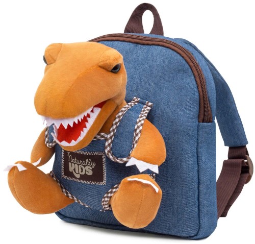 Morra pequeño con peluche T Rex