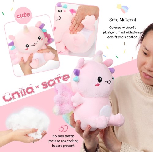 Peluche Axolotl Axolotlcorn Ajolotecornio - vista alternativa