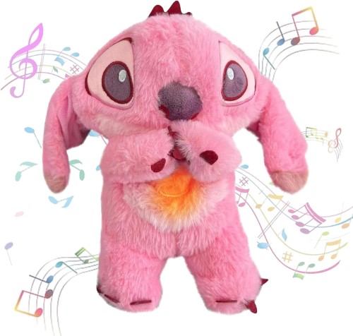 Peluche de Angel Stitch rosa que respira
