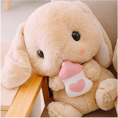 Peluche de conejito con tetero grande
