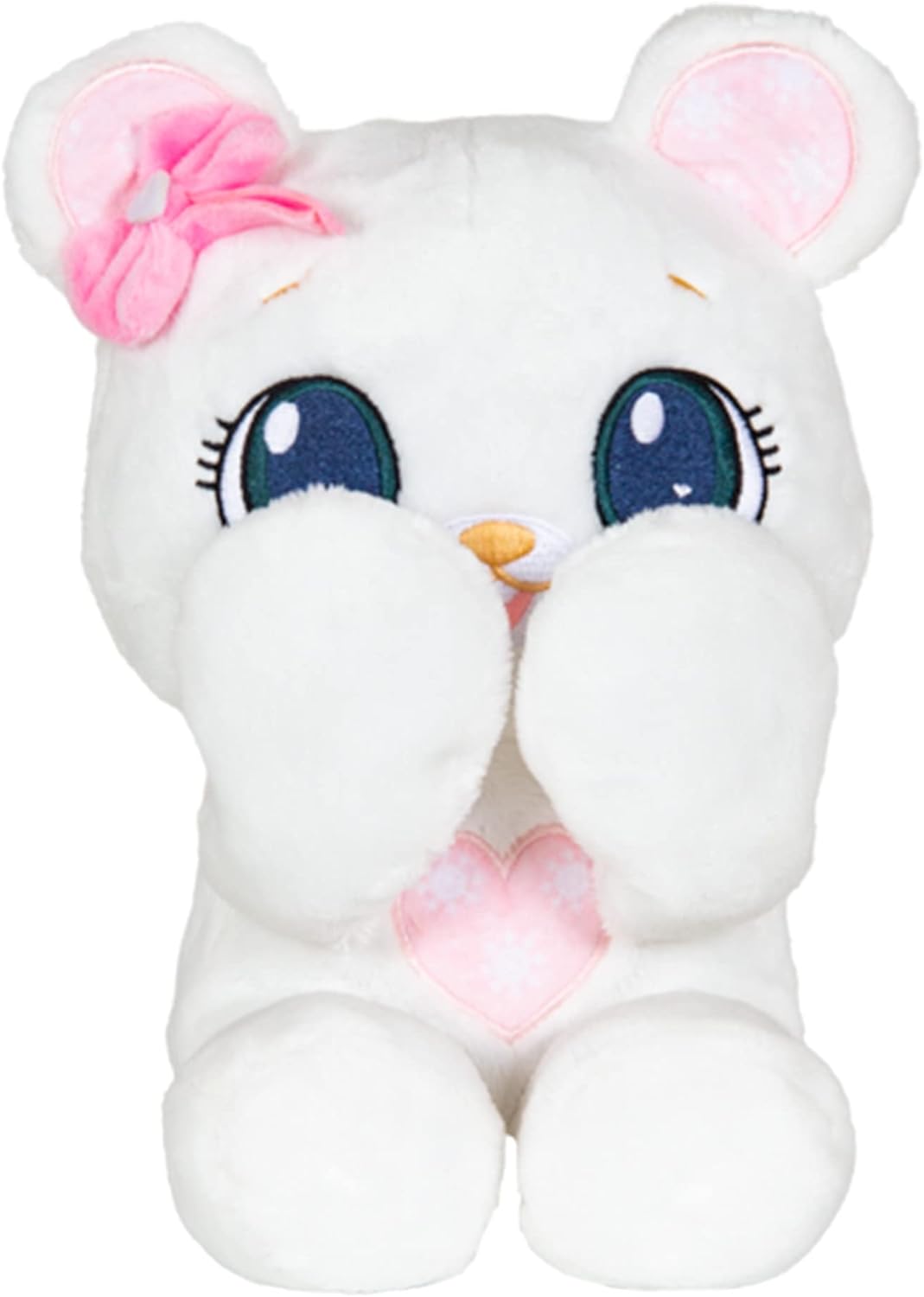 Peekapets oso de peluche para bebés - Blanco