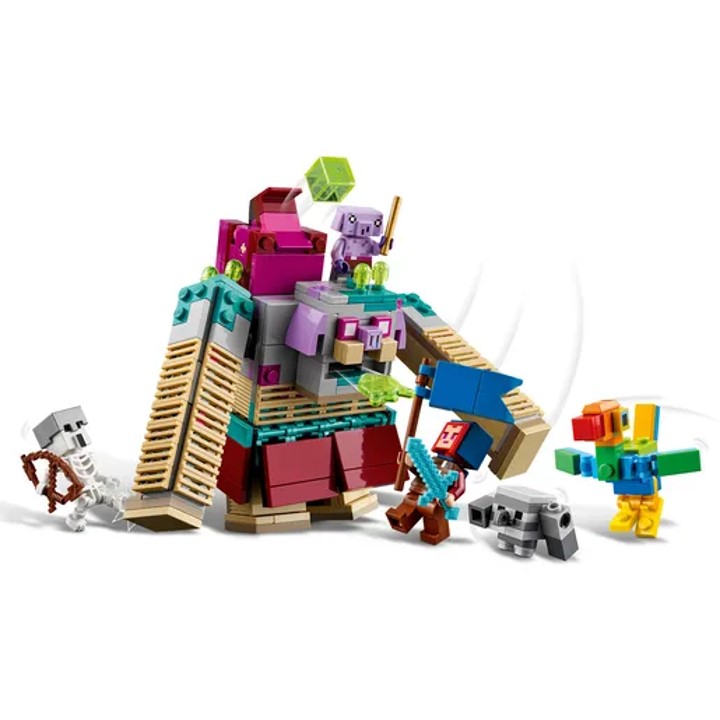 LEGO Minecraft Legends duelo contra el devorador - vista alternativa
