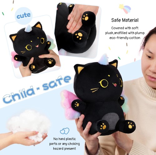 Peluche Gato negro unicornio Caticorn Caticornio - vista alternativa