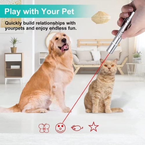 Juguete para gatos puntero láser carga USB 5 patrones ajustables - vista alternativa