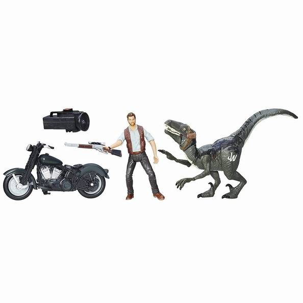 Jurassic World Owen y velociraptor Hasbro FIGURAS