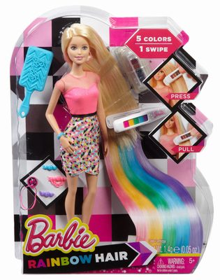Barbie mechas arco iris CFN48 - vista alternativa