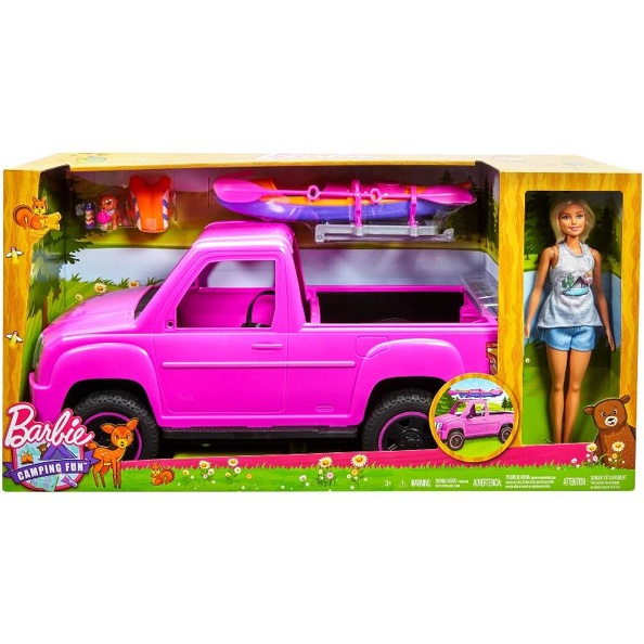 Barbie camping camioneta y kayak FNY40 - imagen adicional