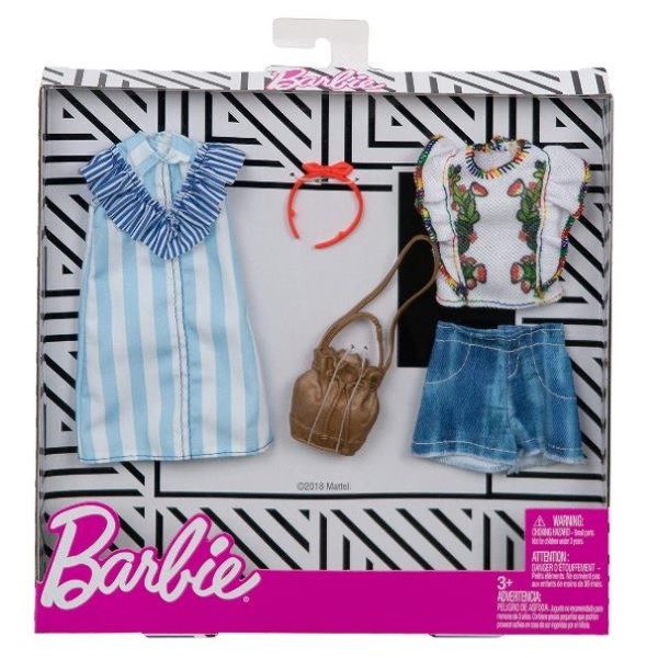 Barbie moda rayas y flores FXJ63 - vista alternativa