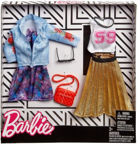 Barbie moda jeans y dorado FKT38 - vista alternativa