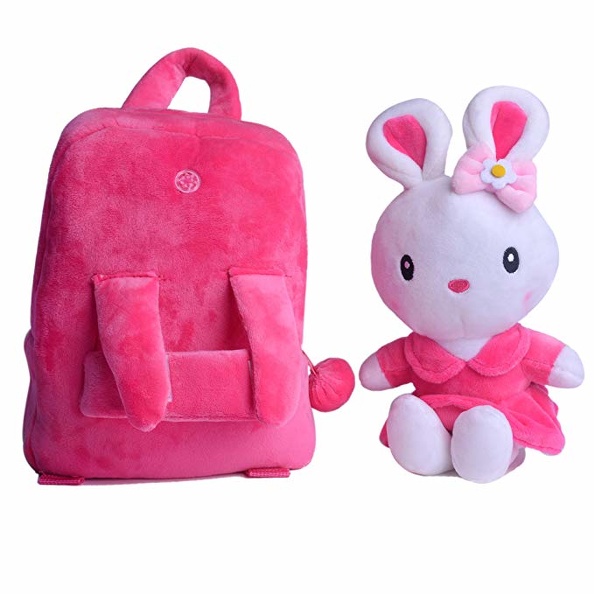 Morral peluche 3 D - conejita - vista alternativa
