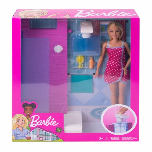 Barbie muñeca con muebles de baño FXG51 - vista alternativa