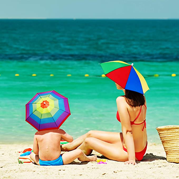 Sombrero paraguas para playa - Arcoíris - vista alternativa