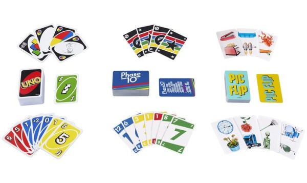 Tres juegos en 1 Uno Phase 10 y Pic Flip - vista alternativa