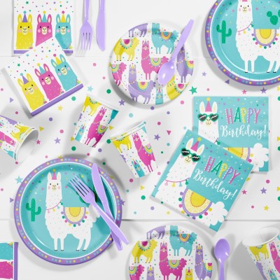 Set cumpleaños Llama 8 personas