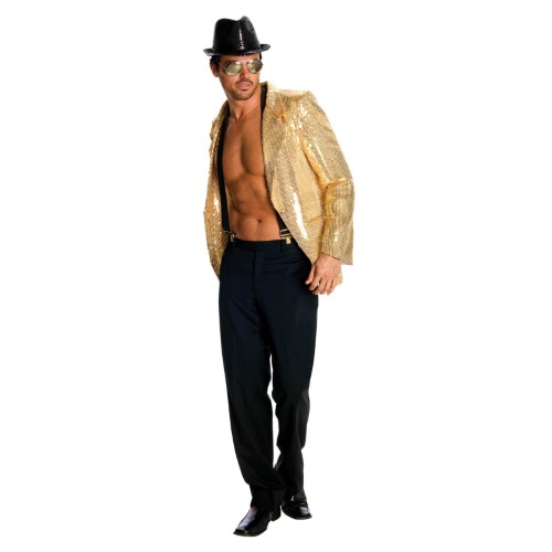 Chaqueta dorada de lentejuelas