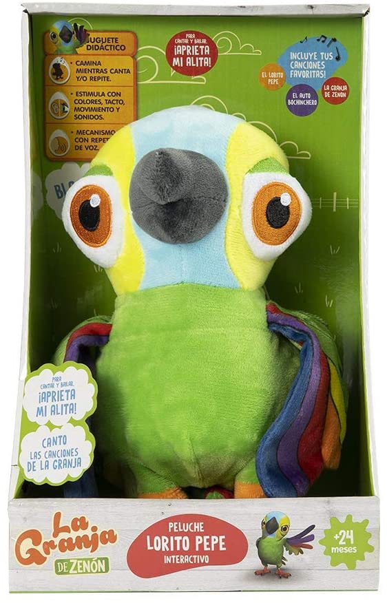 La Granja de Zenón peluche Lorito Pepe - vista alternativa