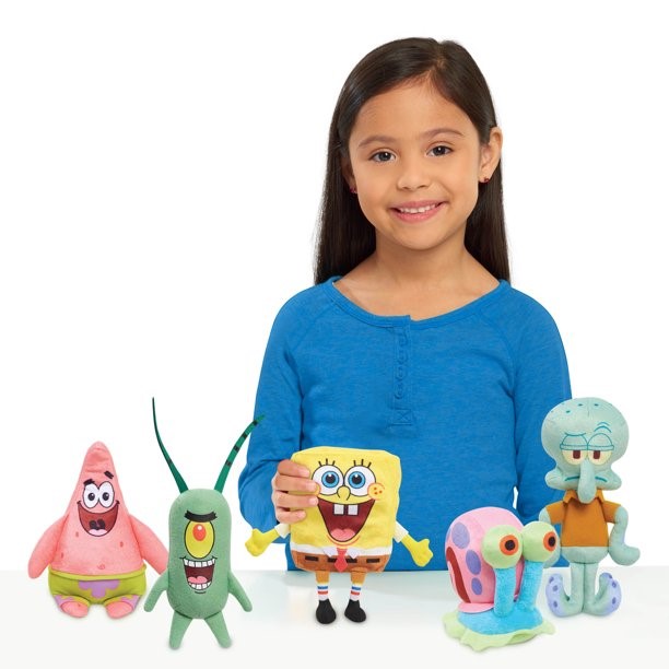 Bob Esponja pack 5 peluches - vista alternativa