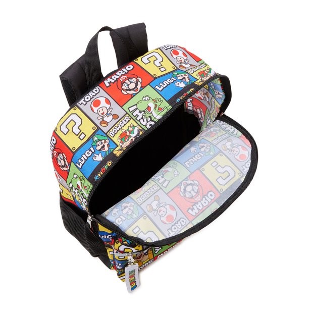 Super Mario Bros morral escolar personajes - vista alternativa