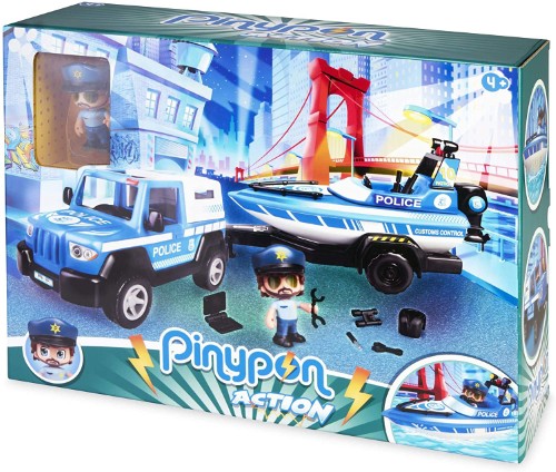Pinypon Action Pickup de Policía con lancha - imagen adicional