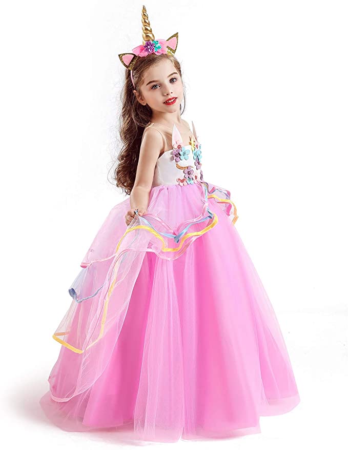Vestido disfraz Princesa unicornio - Rosa - vista alternativa