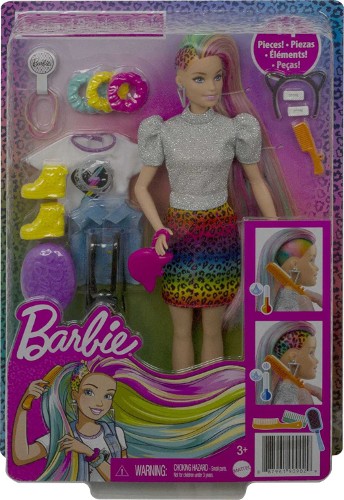 Barbie con peinado leopardo arcoíris GRN81 - vista alternativa