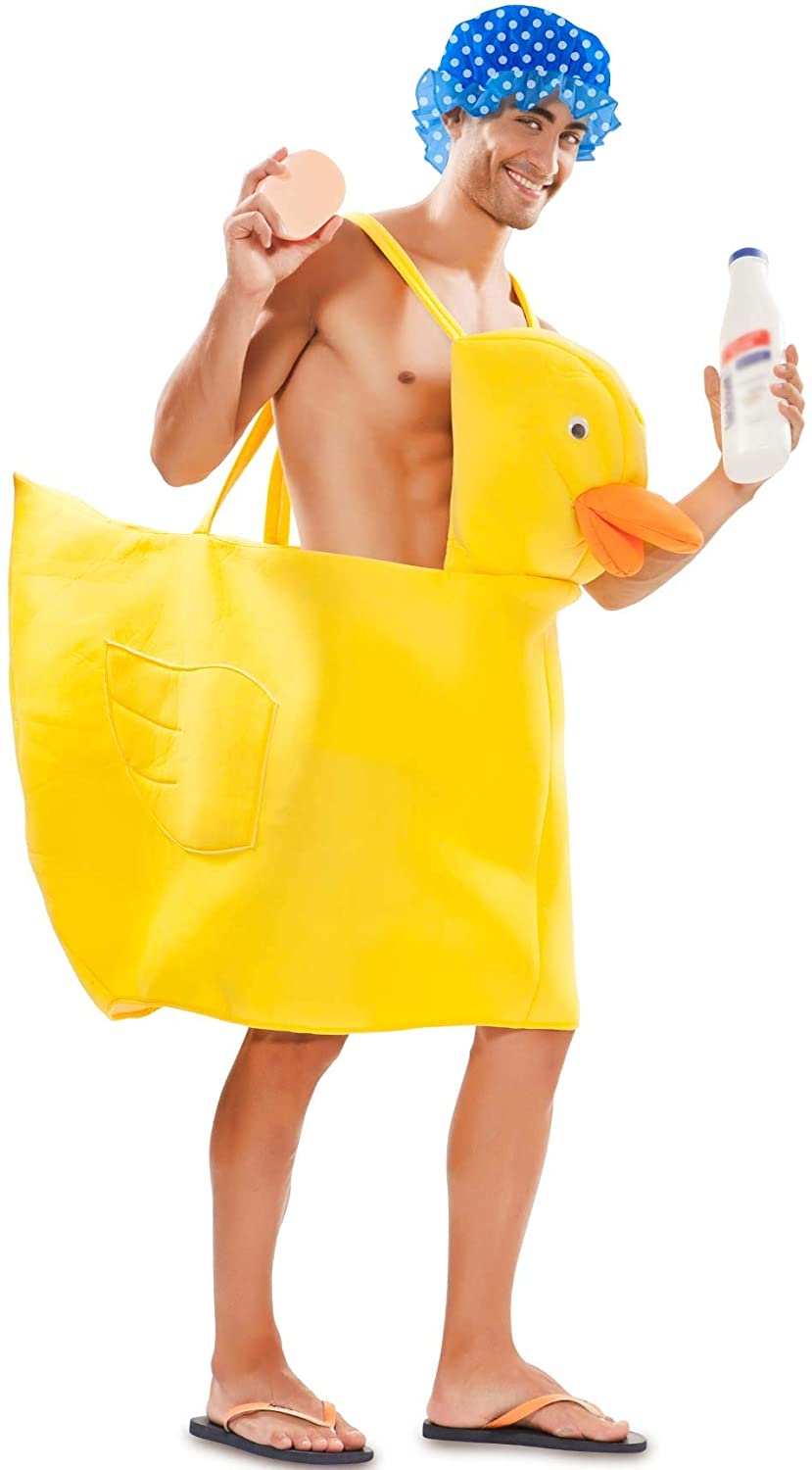 Disfraz patito de hule amarillo