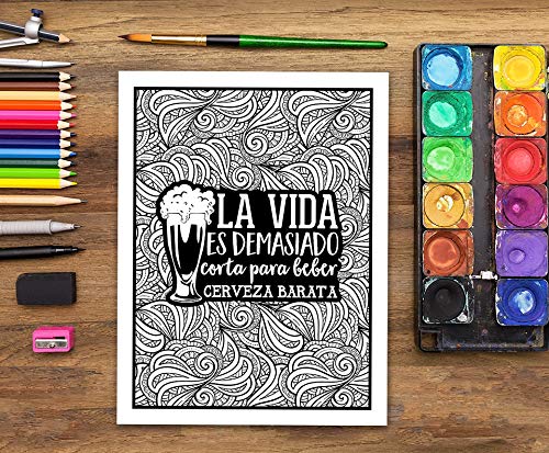 Libro colorear #Vida cervecera - vista alternativa