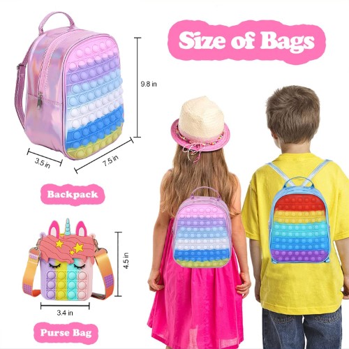 Morral y cartera Kawaii Fidget Toy Pop Up - vista alternativa