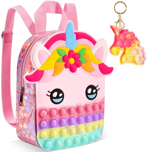 Morral Unicornio Fidget Toy Pop Up - Rosa