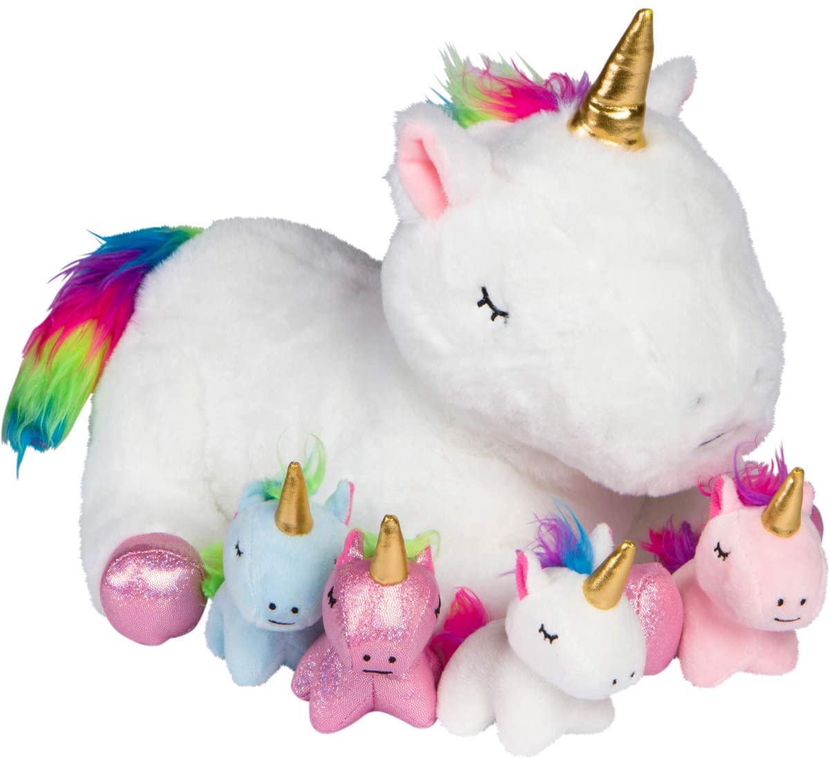 Mamá Unicornio y sus peluches