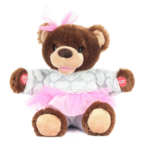 Oso de peluche para grabar mensaje y regalar Pulguero Kachivaches MUÑECAS Y PELUCHES