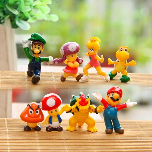 Super Mario 8 figuras - vista alternativa